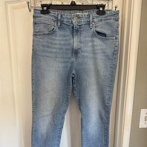 Levi's Blue Skinny Jeans with High Rise Fit With Silver Stud Design
